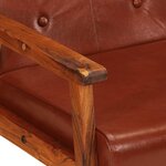 vidaXL Fauteuil marron cuir véritable