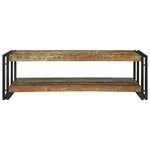 vidaXL Table basse Multicolore 120 x 50 x 38 cm Bois Recyclé Solide
