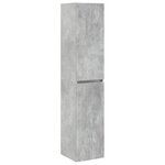 vidaXL Cabinet de Salle de Bain Mural Gris béton 33 x 34 5 x 160 cm
