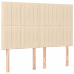 vidaXL Cadre de lit sans matelas crème 140x190 cm tissu