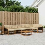 vidaXL Ensemble de canapés d'extérieur 7 Pièces Naturel et Beige