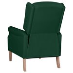 vidaXL Fauteuil inclinable Vert foncé Tissu