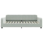 vidaXL Lit de repos sans matelas gris clair 80x200 cm velours