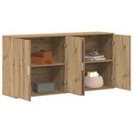 vidaXL Buffets 2 Pièces chêne artisanal 79 x 38 x 80 cm Bois d'ingénierie