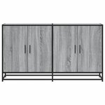 vidaXL Buffet sonoma gris 134x35x76 cm bois d'ingénierie