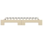 vidaXL Lit de jour avec gigogne sans matelas crème 80x200 cm