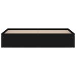 vidaXL Cadre de lit noir 180x200 cm super king