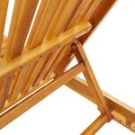 Chaises longues vidaXL 2 Pièces avec roues et coussin en bois d'acacia