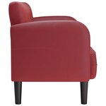 vidaXL Canapé causeuse rouge bordeaux 110 cm similicuir