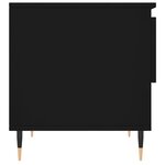 vidaXL Table basse noir 50x46x50 cm bois d’ingénierie