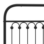 vidaXL Tête de lit métal noir 150 cm