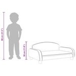vidaXL Canapé pour enfants gris 70x45x30 cm similicuir