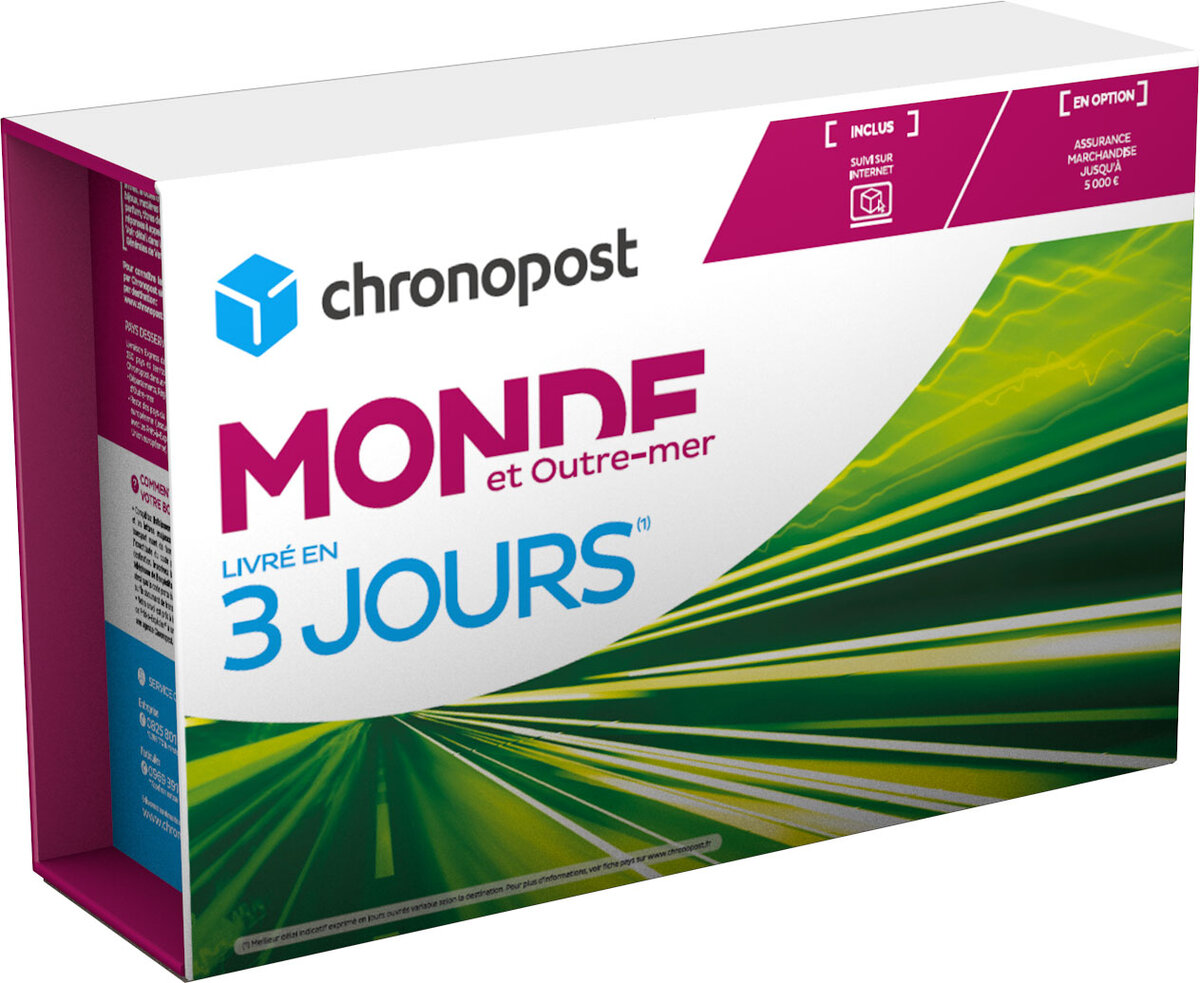 Boîte Chronopost 5 kg Monde et Outremer La Poste
