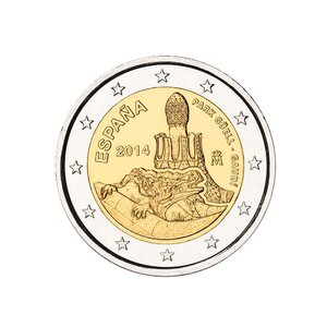 Pièce de monnaie 2 euro commémorative Espagne 2014 – Parc Güell  par Gaudí