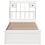 vidaXL Cadre de lit sans matelas blanc 90x190 cm bois de pin massif
