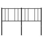 vidaXL Tête de lit métal noir 150 cm
