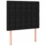 vidaXL Cadre de lit sans matelas avec tête de lit noir 90x200 cm tissu