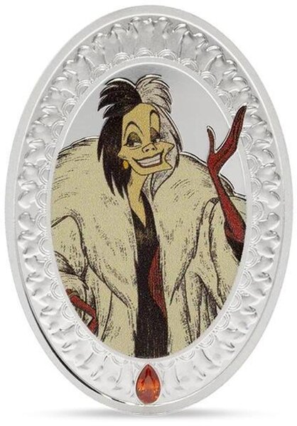 Pièce de monnaie en Argent 2 Dollars g 31.1 (1 oz) Millésime 2025 Disney Villains CRUELLA DE VIL