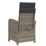 vidaXL Chaises inclinables de jardin lot de 2 et repose-pied rotin
