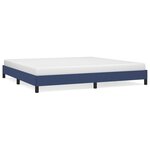 vidaXL Cadre de lit sans matelas bleu 200x200 cm tissu