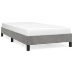 vidaXL Cadre de lit sans matelas gris clair 100x200 cm velours
