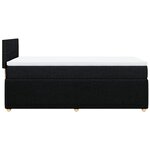 vidaXL Sommier à lattes de lit avec matelas Noir 100x200 cm Tissu