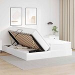 vidaXL Lit avec rangement et matelas avec matelas Blanc 180 x 200 cm