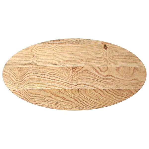 vidaXL Dessus de table 100x50x2 cm bois de chêne massif ovale