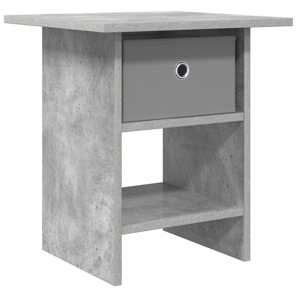 vidaXL Table de chevet Gris béton 41 x 40 x 45 cm Bois d'ingénierie