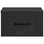 vidaXL Cabinet de chevet mural avec tiroir Noir 34 5 x 33 x 20 cm