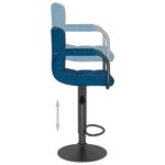 vidaXL Tabouret de bar Bleu Velours