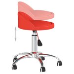 vidaXL Chaises pivotantes à manger lot de 2 rouge similicuir