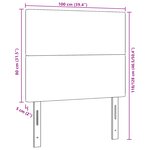 Lampadaire LED tête de lit vidaXL Vert Gris 100 cm en velours côtelé