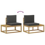 vidaXL Ensemble de canapés d'extérieur 2 Pièces Blanc et anthracite