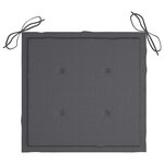 vidaXL Chaises pliables de jardin avec coussins lot de 8 Teck solide