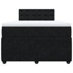 vidaXL Sommier à lattes de lit avec matelas noir 120x190 cm velours