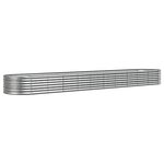 vidaXL Lit surélevé de jardin Acier galvanisé Argenté