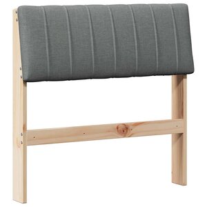 vidaXL Tête de lit capitonnée Gris foncé 75 cm Pin massif