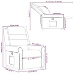 vidaXL Fauteuil inclinable Crème Tissu
