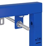 vidaXL Support mural de salle de bain Bleu 50 x 17.5 x 136 cm Acier
