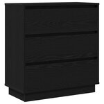 vidaXL Cabinet de chevet avec tiroir Chêne noir 71 x 34 5 x 75 cm