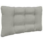 vidaXL Coussin de canapé d'extérieur 2 Pièces Gris Polyester