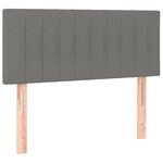 vidaXL Sommier à lattes de lit avec matelas Gris foncé 90x200 cm Tissu