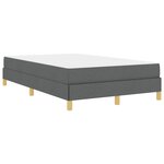 vidaXL Lit à ressorts avec matelas Gris foncé 120 x 200 cm tissu
