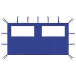 vidaXL Paroi latérale de belvédère avec fenêtres 4x2 m Bleu