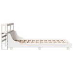 vidaXL Cadre de lit sans matelas blanc 120x190 cm bois de pin massif