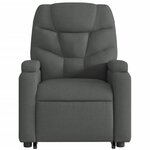 vidaXL Fauteuil inclinable électrique gris foncé tissu