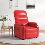 vidaXL Fauteuil de massage Rouge Similicuir