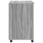 vidaXL Bureau d'ordinateur gris Gris sonoma Bois d'ingénierie Moyen