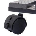 vidaXL Chariots à plantes 2 Pièces Gris 30x30x7 5 cm WPC